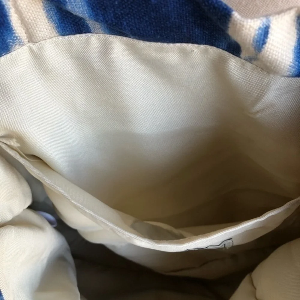 Lu + Elle blue tie dye canvas tote bag